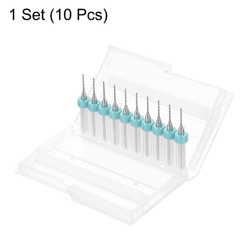 HARFINGTON 10pcs PCB Drill Bit Set 1/8" Shank 0.9mm Tungsten