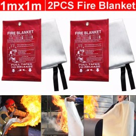 Unbranded 2Pack Large Fire Blanket Fireproof for Home Kitchen Office Emergency Safety