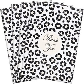 Wanxida Pack of 100 Foil Mailing Bags, Plastic Mailing Bags, Goods Bags, Opaque, 25 cm x 35 cm (Cheetah)