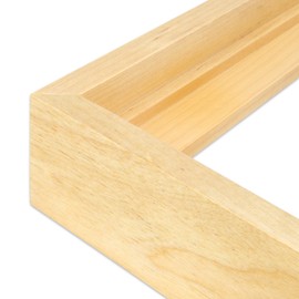 Ampersand Art Supply Floaterframe Readymade Frame for Flat and 7/8" Deep Wood Panel and Canvas Artwork, Paintings, Prints, and More, 18"x24", Maple Bold