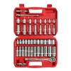 EACELIY 44pcs 3/8" Drive Impact Socket Set,Drive Master Socket Set,SAE/Metric,