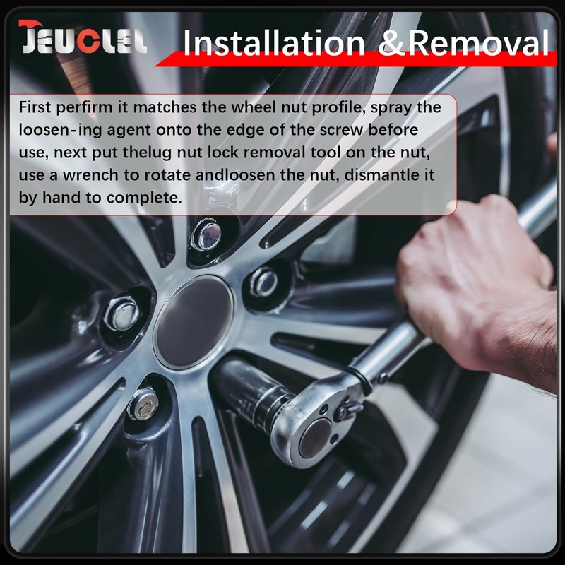 JEUCLEL Type U Wheel Locking Nut Key Compatible with Land