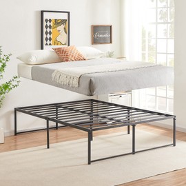 VECELO 18" Metal Platform Bed Frame/Mattress Foundation/No Box Spring Needed (Queen Size)