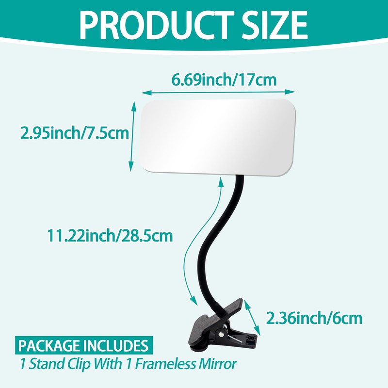 360° Clip On Safety Mirror for Desk, Cubicle Mirror to