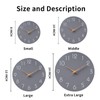Mosewa Wall Clock Silent Non Ticking Decorative for Kitchen Bedroom