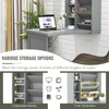 SILKYDRY Wall Mounted Desk, Fold Out Convertible Desk with Storage