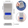SSGP Bascula Gramera Digital (500g/0.1g),BáScula De Cocina,BáScula ElectróNica,BáScula PrecisióN,Pantalla Lcd,Mini,Acero