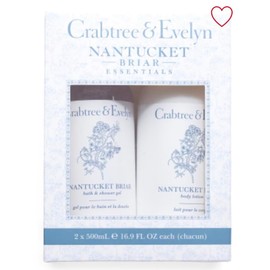 Crabtree & Evelyn Nantucket Briar Body Lotion & Shower Gel Set 16.9 oz