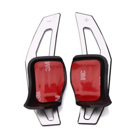 Steering Wheel DSG Paddle Shifter Extensions Aluminum For VW MK5 MK6 GTI Jetta[Silver]