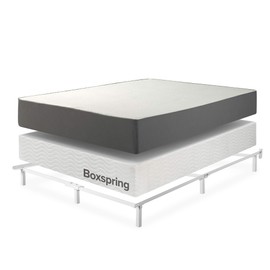 ZINUS Compack Metal Bed Frame, 7 Inch Support Bed Frame for Box Spring and Mattress Set, White, Twin