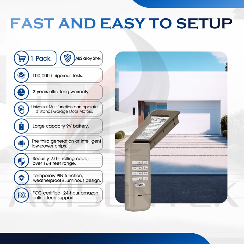 1 for 877MAX/877LM Universal LiftMaster Garage Door Opener Keypad