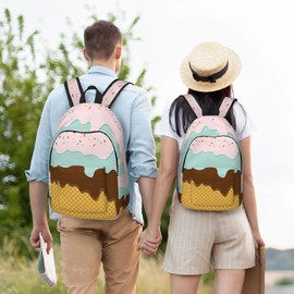 GVGOAGL Stylish School Backpack For Girls Boys Women Lightweight Canvas Laptop Bookbag Casual Daypack For Travel Work Hiking, Cute Sweet Waffle Kawaii Girl, Small, Daypack Backpacks