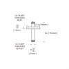 OFFO Shower Arm with Flange, Gold 3 Inches Ceiling Mount