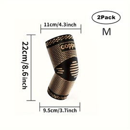 ARITAUM Elbow Brace for Tendonitis and Tennis Elbow, Compression Sleeve for Arthritis, Workouts, Reduce Joint Pain During Fitness Activity - Color: M-1pair