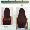 Clip-In Real Hair Extensions, Medium Brown, Hair Extensions Hairpiece, Heat-Resistant,