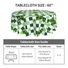 St Patricks Day Tablecloth Round 60 Inch Shamrock Tablecloth Polyester