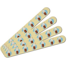 Root Beer Float Double-Sided Nail File Emery Board Set 4 Pack