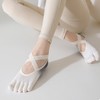 Two-Tone Yoga Pilates Non-Slip Toe Socks Socks Green