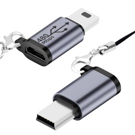 Seminer Micro USB to Mini USB Adapter (Pack of 2), Micro USB Female to Mini USB Male Convert Male, USB Mini to Micro USB Adapter Compatible with Digital Cameras, Computers, GPS