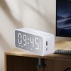 Bluetooth Speaker Alarm Clock Multifunction Electric Alarm Clocks Mirror Surface