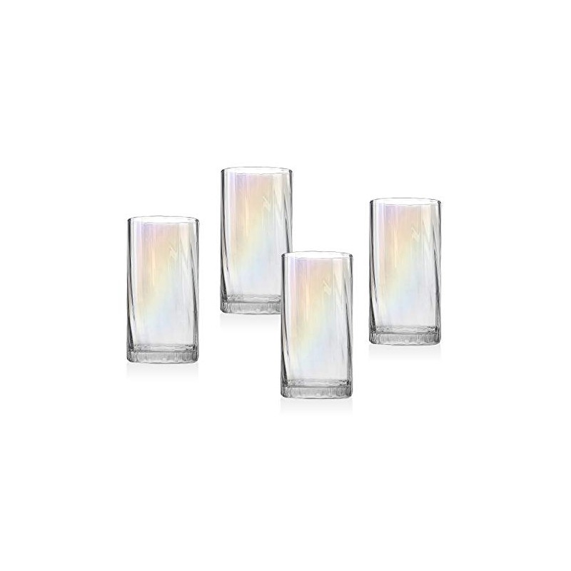 Godinger Highball Glass, Beverage Glass, Glass Cup, Tall Drinking Glass,