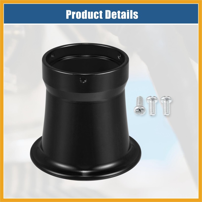 Partuto 50mm Velocity Stack Motorcycle Velocity Stack Aluminum Alloy Black
