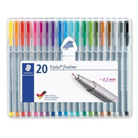 Staedtler Triplus Fineliner 334 0.3mm 20-Color Set / 스테들러 트리플러스 화인라이너 334 0.3mm 20색세트