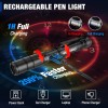 WORKPRO Rechargeable Pen Light Mini Flashlight 2 Pk Ultra-Compact EDC