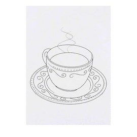 'Steaming Tea Cup' Temporary Tattoo - Water Resistant, Skin-Safe, Non-Toxic Transfer (TO00085029)