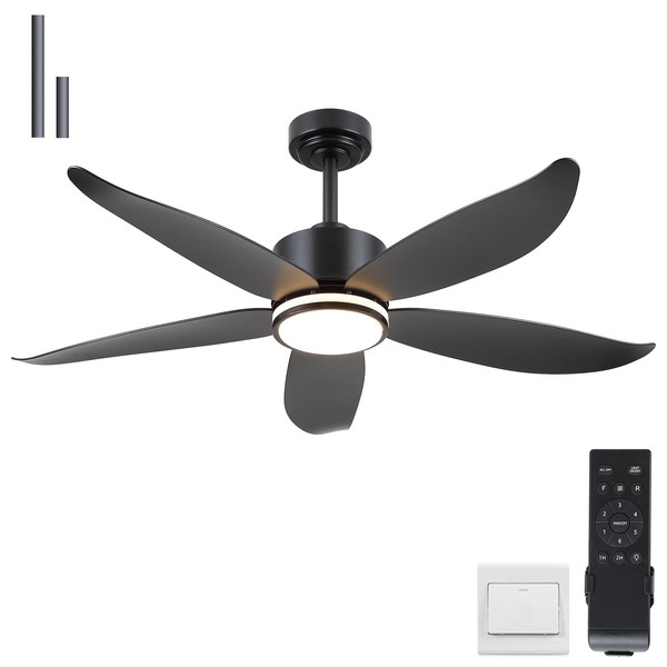 Kviflon 48" Ceiling Fans with Lights and Remote Control, Modern