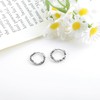 Thorn Barbed Wire Hoop Earrings for Women - 925 Sterling