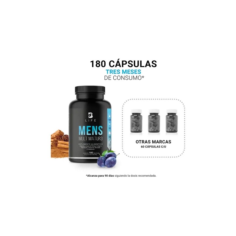 Multivitamico Para Hombre Mayor De 40 Años 180 Cáps B