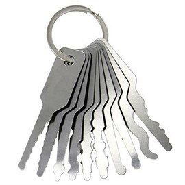 10pcs Different Shape Stainless Steel Jiggler Keys Lock Pick For Double Sided Lock Lock Pick Tool