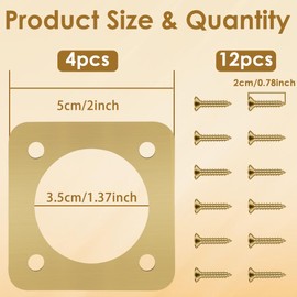 Metal Bird House Guard with Copper Portal for Eastern Bluebird House for Outside Squirrel Baffle Bird House Hole Protector 1 2/5" Opening Hole Sizes Wren House Bird Nesting Box Cardinal (4 Pieces)