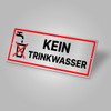 Sign No Drinking Water 15 x 5 cm Weatherproof Aluminium