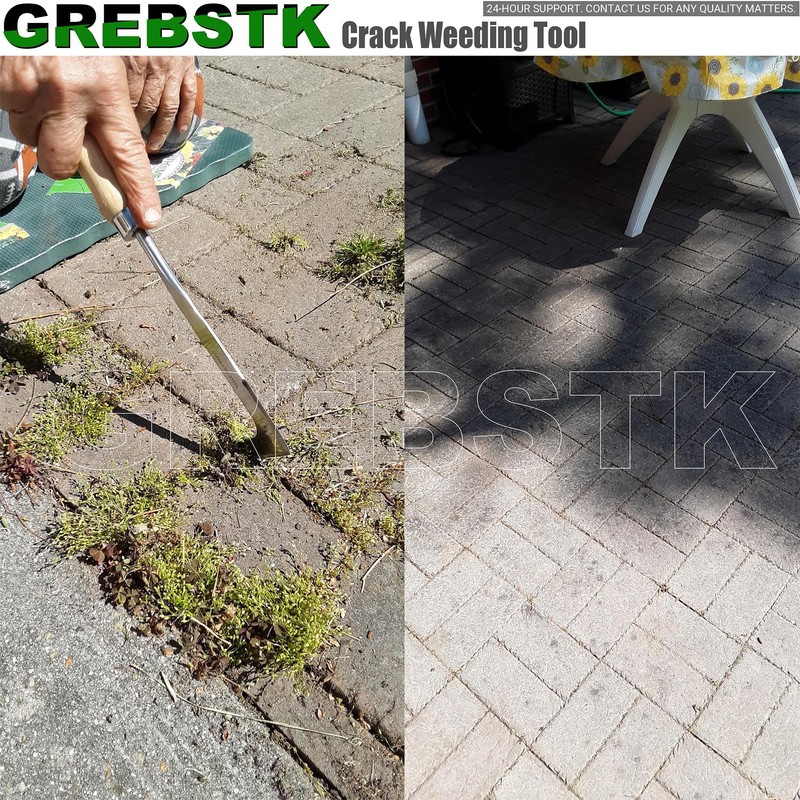 GREBSTK 33 cm Joint Scraper, Weed Cutter with Serrated Edge,