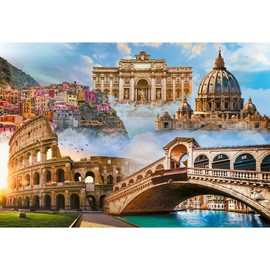 Trefl Favorite Places: Italy 1500 Piece Jigsaw Puzzle Red 33"x23" Print, DIY Puzzle, Creative Fun, Classic Puzzle for Adults and Children from 12 Years Old