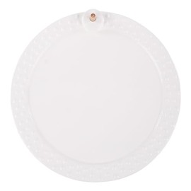 Glory Haus Serving Platter - 14" Ceramic Round Serving Dishes for Entertaining, White Serving Platter with Peg for Interchangeable Decorative Topper, Serving Dish for Pastries, Appetizers, Roasts