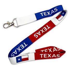 PinMaze Texas State Flag Lanyard Keychain Badge ID Holder