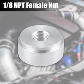 X AUTOHAUX 1/8 Inch NPT Female Nut Threaded Insert Weldable Aluminum Alloy Pipe Fittings for Car