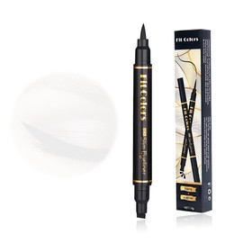 2 x 10mm Wing liner Black Make Up Pens,Waterproof Smudge Proof Long Lasting Liquid Eye Liner,2PCS Eyeliner Stamp,Wing Cat Eye Stamp,Vamp style,Easy to Use for Beginners and Professionals