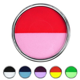 LOPHE Face Body Paint, 2 Colors Water Soluble Face Body Makeup Pigment for Adults Kids, Water Based Face Palette Paint, Face Painting Supplies for Halloween Drama Stage Performance Makeup, 30g