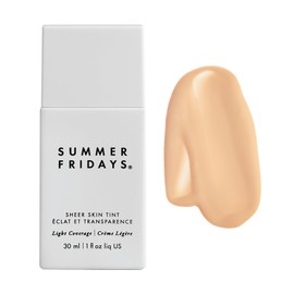 Summer Fridays Summer Fridays Sheer Skin Tint - Skin Tint with Hyaluronic Acid - Helps Diminish Uneven Skin Tone - Sheer to Light Coverage - Shade 1 - Fair with Neutral Peach Undertones (1 Fl Oz)