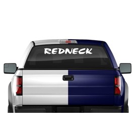 Sticky Creations Redneck Windshield Decal Sticker Vinyl Graphic Rear Back Window Banner for Car Truck SUV Vehicle Font Choc Caps Text Letters Name 36"x4.25"+