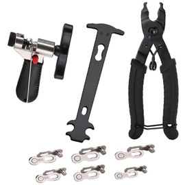 JCZD Bicycle Chain Repair Tool Kit, Cycling Bike Master Link Pliers Remover & Chain Breaker Splitter Cutter & Chain Wear Indicator Checker & Reusable Missing Connector for 6/7/8/9/10 Speed Chain