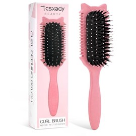 Cepillo para Rizos Definidor para un Cuidado sin Esfuerzo con Orejas de Gato, Apto para Cabello Húmedo y Seco, Para Mujeres y Hombres. Reduce el Frizz