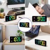 OQIMAX Digital Alarm Clock LED Display RGB Alarm Clocks Bedside