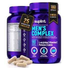 Vitaminas para Hombre  Multivitamínico Hombre con Maca Negra, L-Arginina, Vitaminas A, C, D3, E, Complejo B, Zinc, Magnesio y Potasio  Suplemento...  