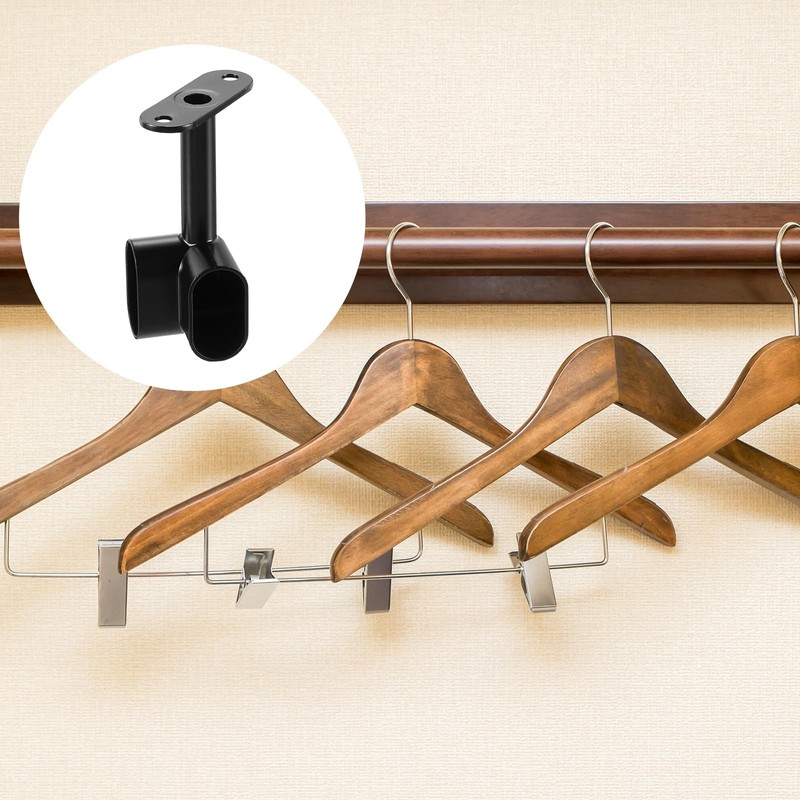 uxcell 2Pcs 1.22 x 0.63 Closet Rod Support Bracket, Rod