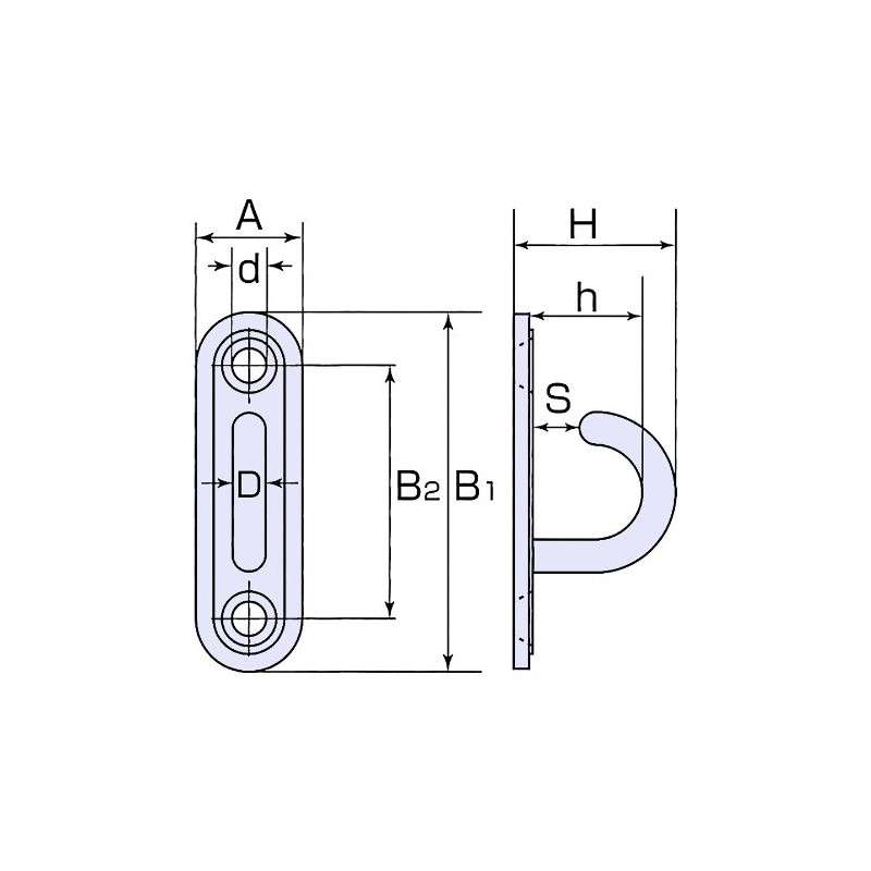 Himejiya OPD-6 Stainless Steel Open Pad Eye #6 (Nominal 0.2